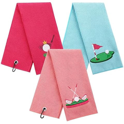 Moukeren 3-Piece Microfiber Golf Towels Cover