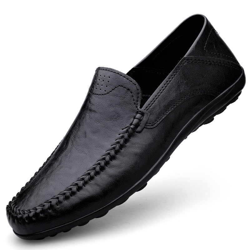 Men's Classic Slip-On Oxford Shoes Lightweight Comfortable Thick-Soled Formal Shoes for Formal Business Wedding