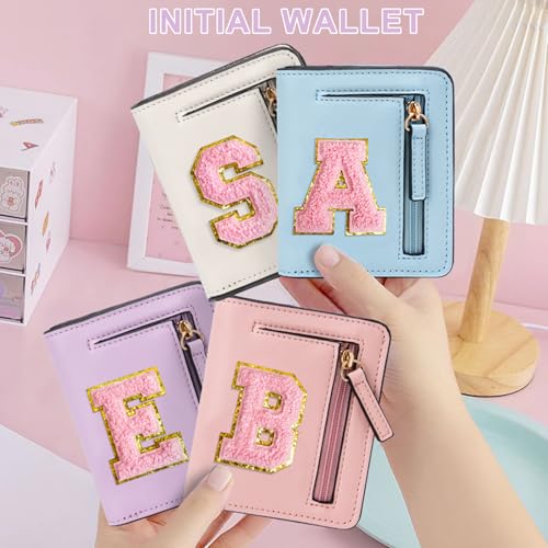 Image of Birthday Gifts for Teen Girl Kids Wallet Little Girl Wallets | Small Initial Kid Wallet for Girl Rfid Wallet Preppy Stuff Gifts for Girls 8-12 Purple E