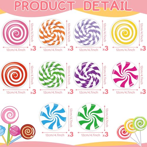 72Ppcs Candyland Party Decorations