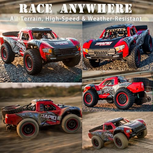 Image of RC Cars 1:14 RC Truck 30 MPH 4WD Remote Control Car All Terrain Trophy Car for Adults Boys Teens Fast 50 Mins Play Off-Road RC Buggy Big Short Course Monster Truck with 2 Batteries (RTR)
