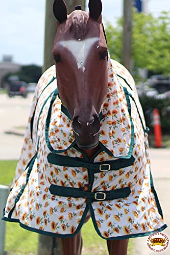 Image of HILASON Horse Fly Sheet UV Protect Breathable Mesh Bug Mosquito Spring | Summer Horse Rug | Fly Rug