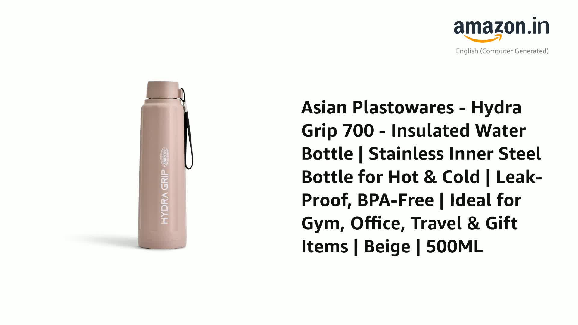 Buy Asian Plastowares Hydra Grip 700ml | Hot & Cold 6 Hrs
