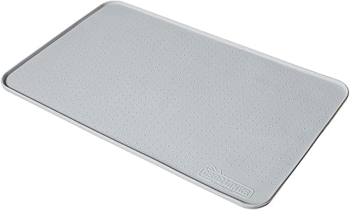 Tapete de silicona para alimentación de gatos y perros, impermeable, borde elevado, apto para lavavajillas, bandeja individual para mascotas, tapete