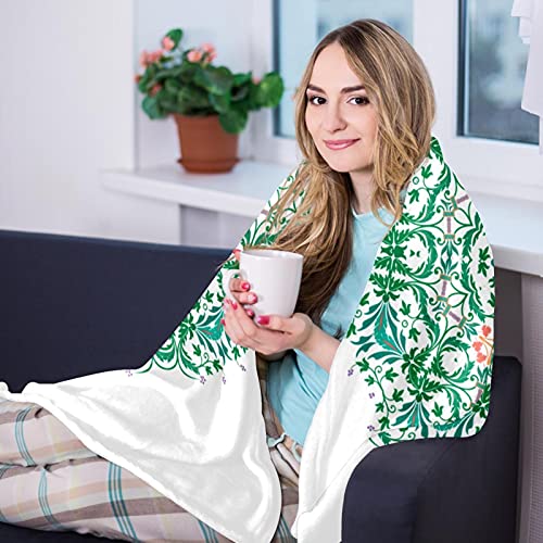 Couverture douce mandala vert, une parenthèse de chaleur et de douceur chez vous - 8