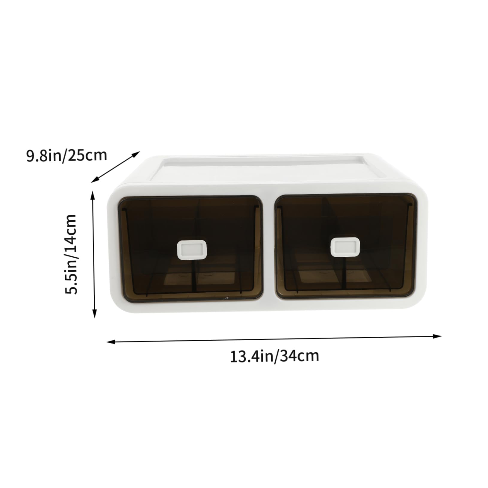Amosfun Schubladenbox Braun 5 Fächer Stapelbar Pp Platzsparend für Unterwäsche und Socken für Kleiderschrank und Kommode