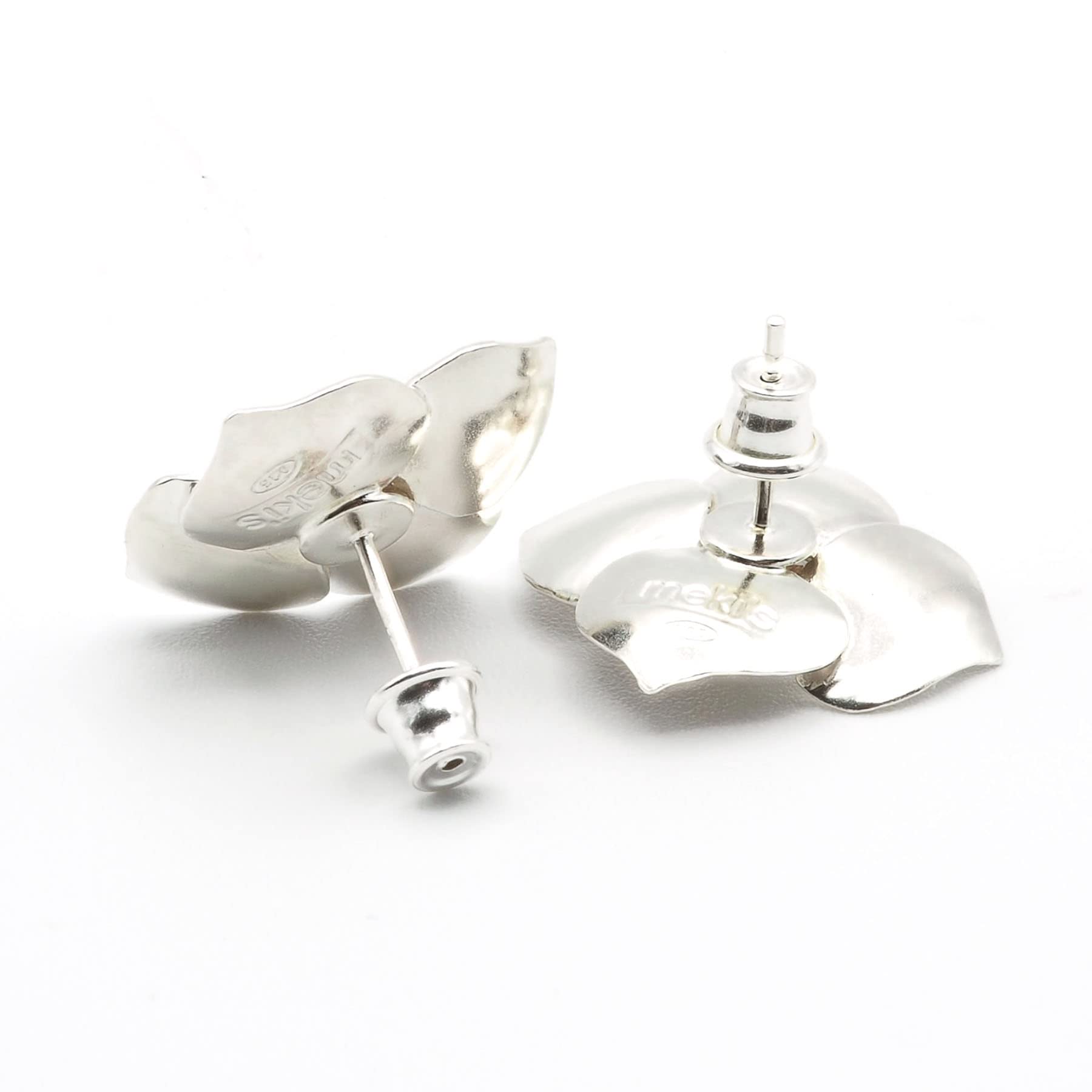 Pendientes Flor de Hortensia en Plata 925