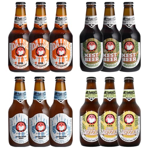 [木内酒造][常陸野ネストビール]ハニーヴァイツェン 入り 飲み比べ 4種 12本セット D 2025年11月中旬発送開始 クラフトビール ネストビール 木内酒造 飲み比べ はちみつ 限定[CJ006sa]