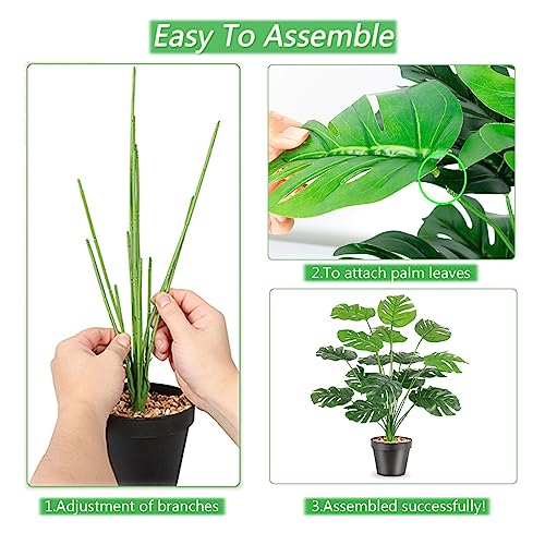 image for SOMYTING Set of 2 Fake Plants Artificial Floor Plants Large Tropical P