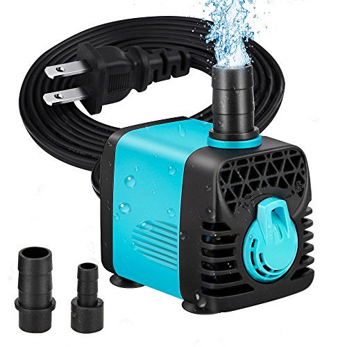 Number-One Submersible Pump, 130GPH (600L/H,10W) Small Quiet Water Pump, Fountain Pump with 3ft High Number-One Submersible Pump, 130GPH (600L/H,10W) Small Quiet Water Pump, Fountain Pump with 3ft High