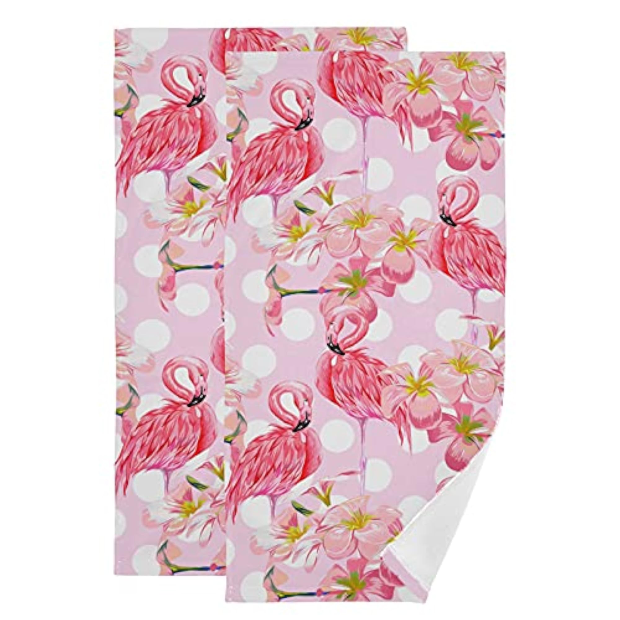 Magic Flamingo Bathroom Hand Towels Set