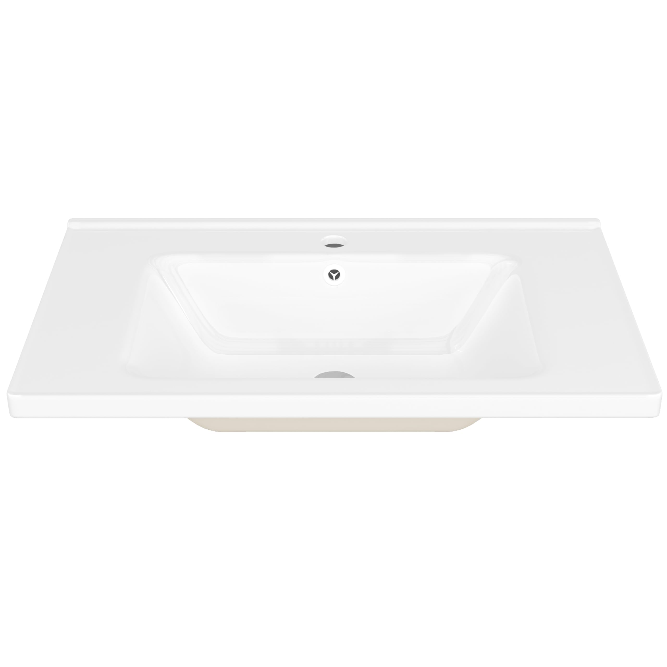 SUKY Armadietto da bagno con lavabo in ceramica, mobiletto da bagno con cassetti e armadio, moderno mobile da bagno, 120 x 47,5 x 80 cm, bianco con oro