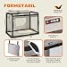 CADOCA® Hundebox faltbar Transportbox M 60x42x44cm robust atmungsaktiv Transporttasche Auto Rückbank Haustiertransportbox Hundetragetasche Grau