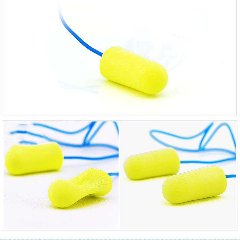 Protection auditive Earplug Anti-bruit filaire Earplugs Soundproof apprentissage sommeil Industrie professionnel Silence de protection Bouchons d'oreilles Réduction du bruit (Color : 50 pairs, Size