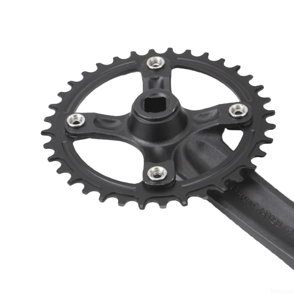 Guarnitura per bici a velocità singola, 32/34/36/38T, in lega di alluminio, quadrata, accessorio di ricambio per mountain bike e bici da strada (manovella + 32T)