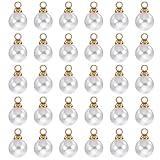 PATIKIL Abalorio de perla, 100 cuentas de perlas de imitación, hermoso diseñador para hacer joyas, pulseras, aretes, collares, decoraciones de boda, manualidades, vestido de Navidad, 8mm, Perla