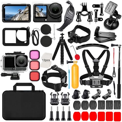 Zubehör für DJI Osmo Action 6 THAKOI Wasserdichtes Gehäuse Schnorcheln Zubehör Outdoor Sportzubehör täglichen Schutz Zubehör Set Kit Bundle für DJI Osmo Action 6