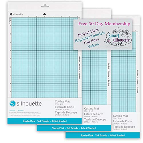 Silhouette America CUT-MAT-8-3T Portrait 2 Cut Mat (3 Pack), with 30 Day Smart Silhouette Membership