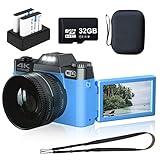 Digital Camera, VJIANGER 4K 48MP Vlogging Camera for YouTube Video Camera with WiFi, 16X Digital...