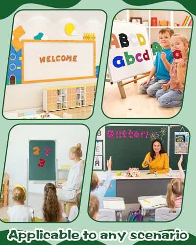 Image of 243 Pcs Glitter Bulletin Board Letters, Numbers and Punctuation 4 Inch