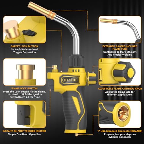 Propane Torch Head, Mapp Map Gas Torch Head, Extended