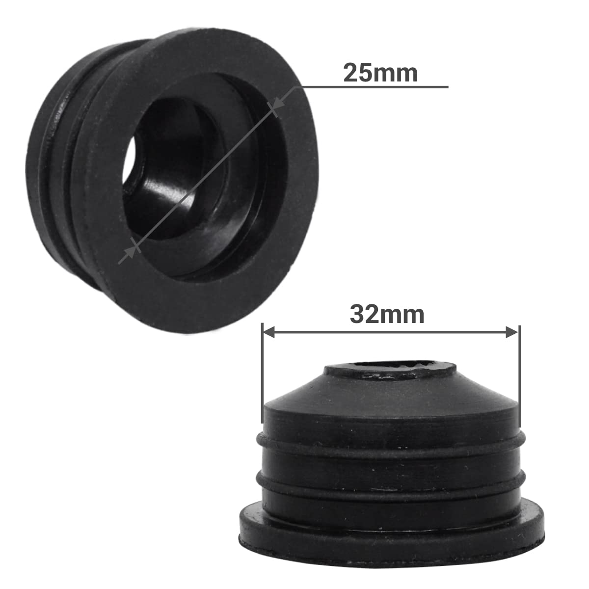 SKIR'CO (2 pièces) Bouchon d'extrémité de tuyau d'égout 50 mm, bouchon