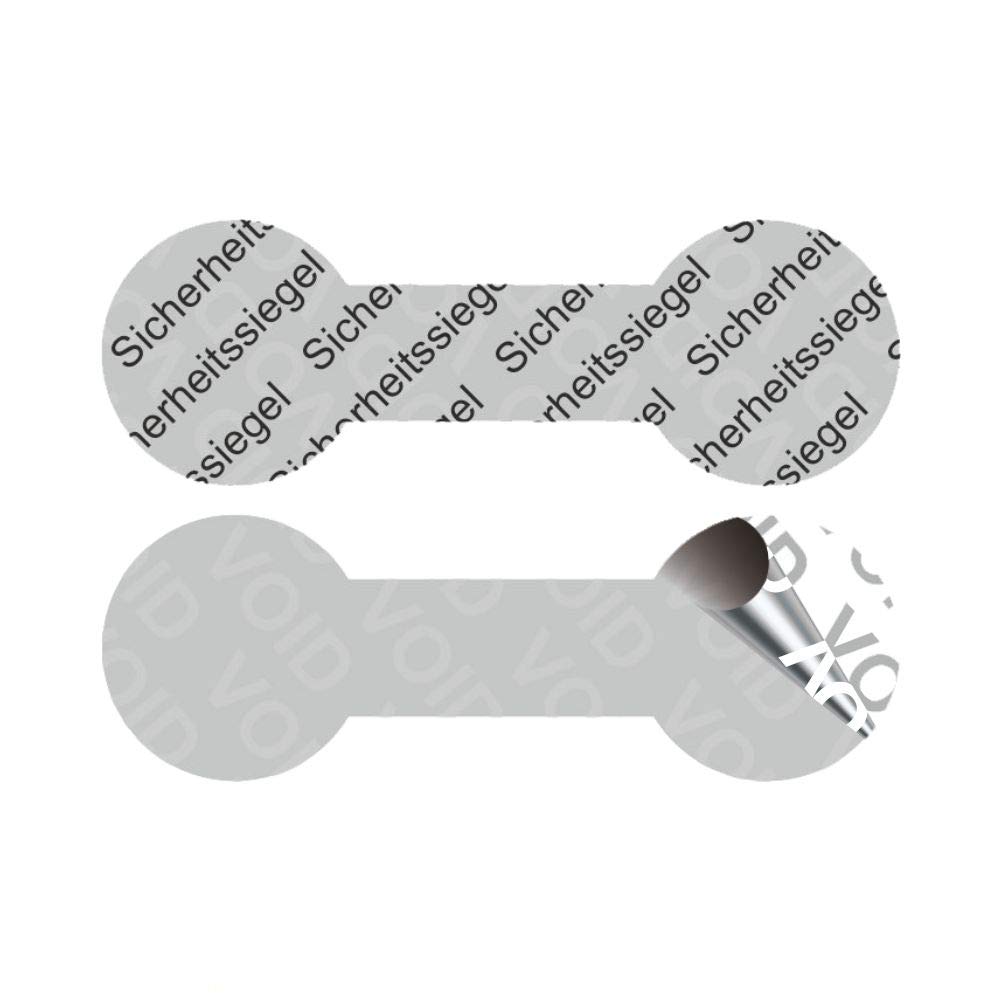 VOID - Etichette di sicurezza, 60 x 20 mm Nero - 1000 pezzi.