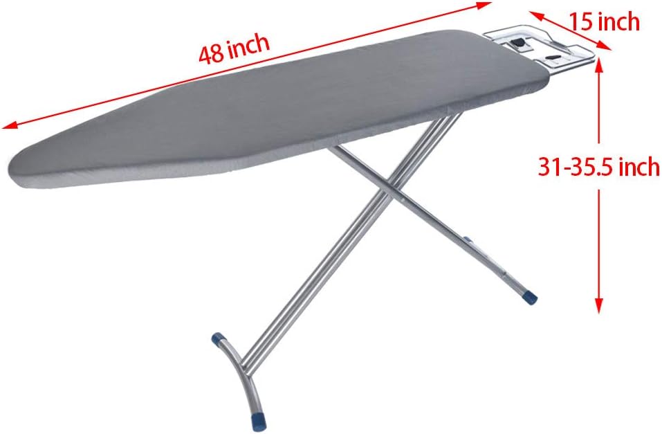 Nеw Prоduсt Fiudx 48x15‘’ Home Ironing Board 4 Leg Foldable Adjustable Board Ironing Boards