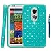 Moto X 2nd Gen Case, Moto X 2 Case, Style4U Motorola Moto X (2nd Generation) Studded Rhinestone Bling Hybrid Armor Case (2nd Gen, 2014 Release Only) W/ 1 Screen Protector 1 Stylus [Teal / Mint Green]