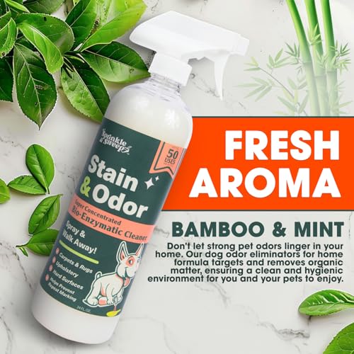 Pet Odor Eliminator for Strong Odor of Cat and Dog - 24oz Pet Stain and Odor Remover for Carpets & Furniture - Multipurpose Pet Odor Eliminator for Home Cleaning Solution