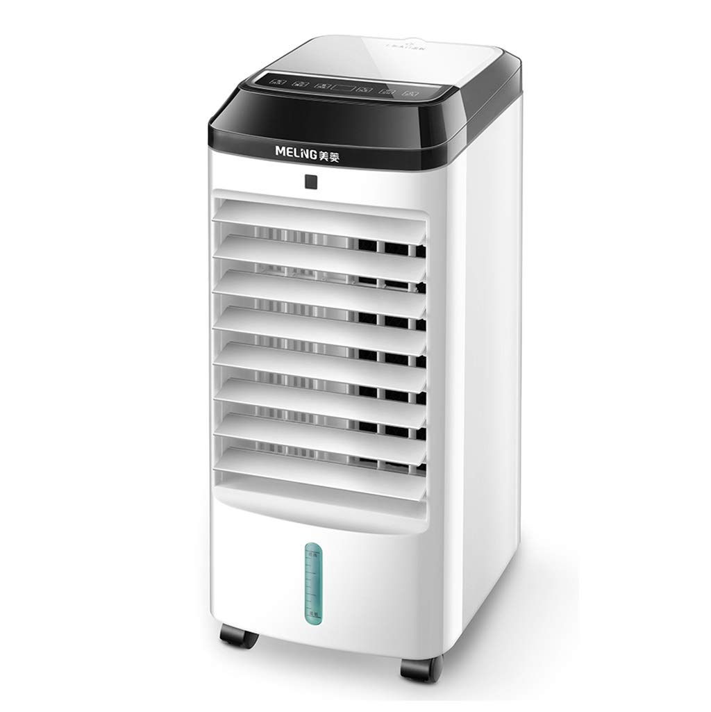 Mobile Air Cooler Portable Tabletop Air Conditioner Fan with Wheels 3-in-1 Humidifier Purifier 3-Speed Adjustable Quiet Vibration Remote