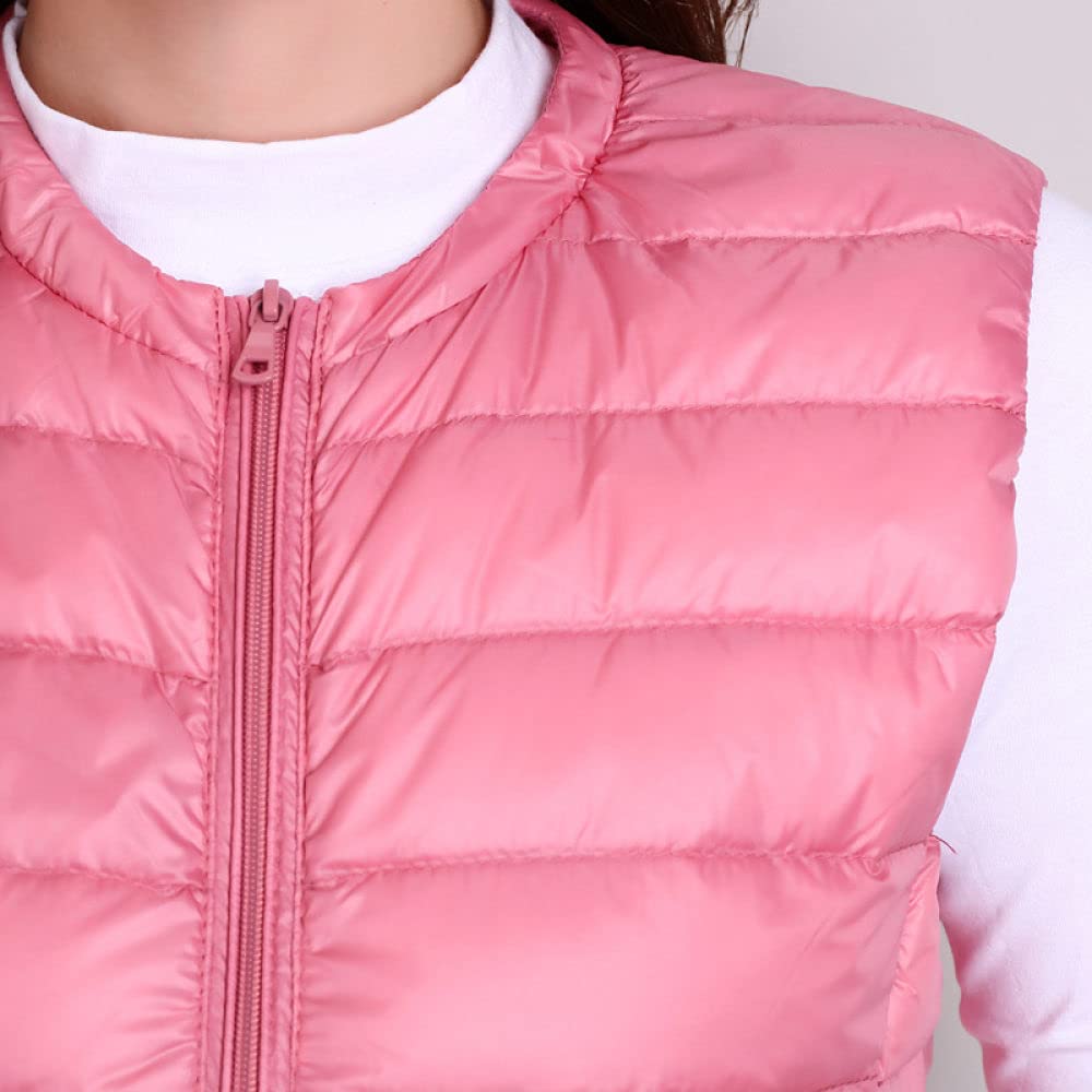 Damska ultralekka puchowa kamizelka pakowalna lekka kurtka płaszcz Outdoor Puffer kamizelki, czerwone wino, małe