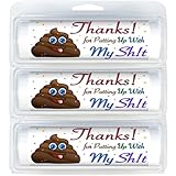 Premium Travel-Size Mini Toilet Paper Rolls | Cute Party Favor | Convenient Plastic Dispenser | TP & Poop Humor (3-Pack) (069 Thanks for Putting Up with My Sh!t)