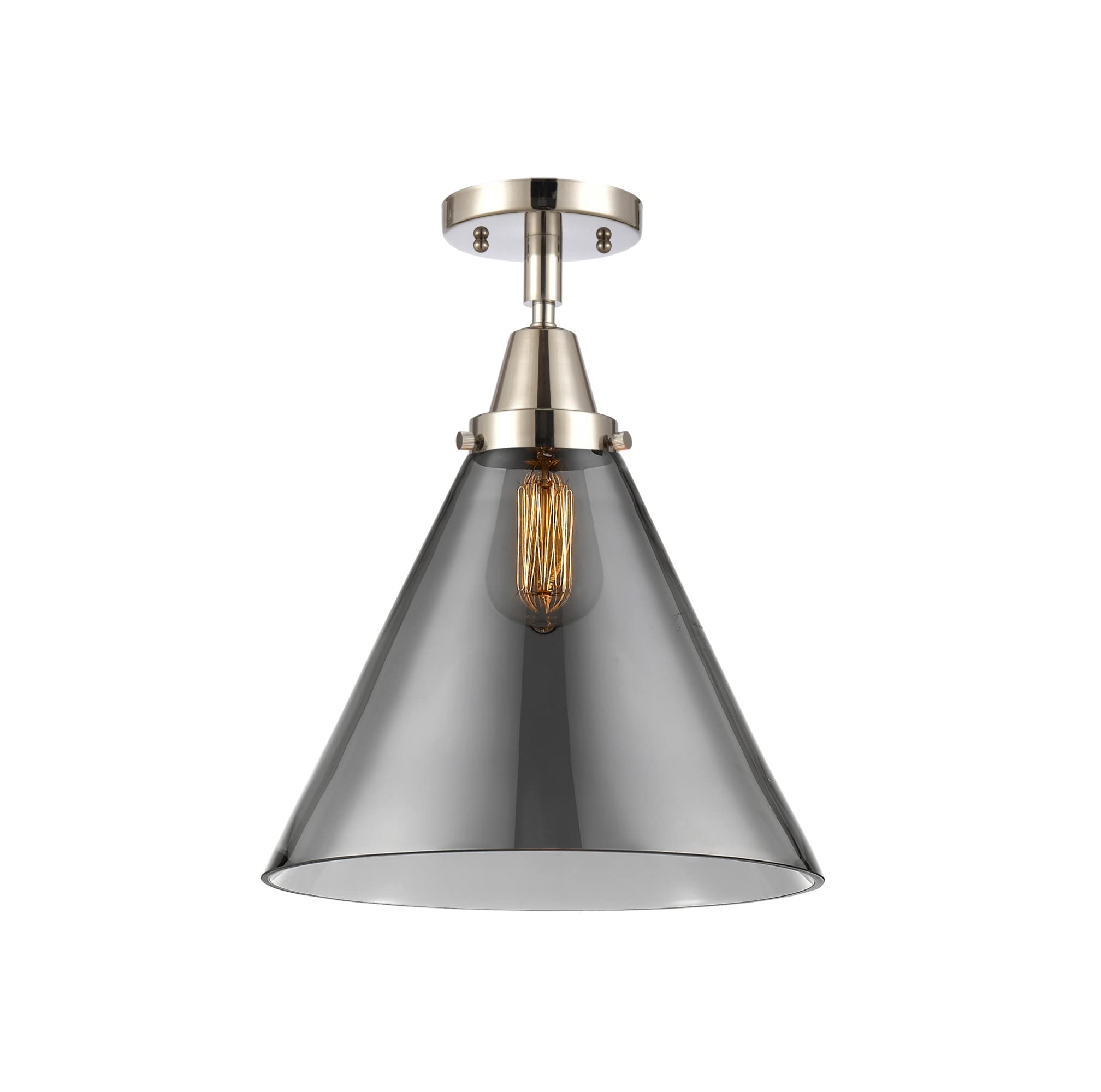 Innovations 447-1C-PN-G43-L One Light Flush Mount from Franklin Restoration Collection