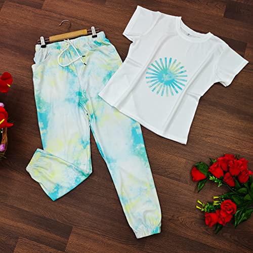 Image of OM SAI LATEST CREATION Night Suit Set for Women Rayon, Night Dress, Lounge Wear,Printed Rayon,Top and Capri Set for Women