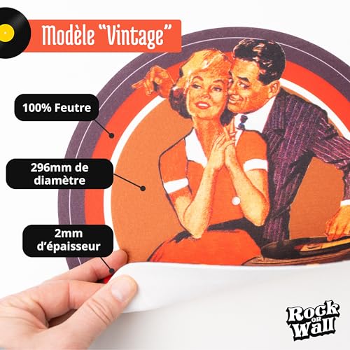 Rock on Wall Felt for Platinum Vinyl, Vintage