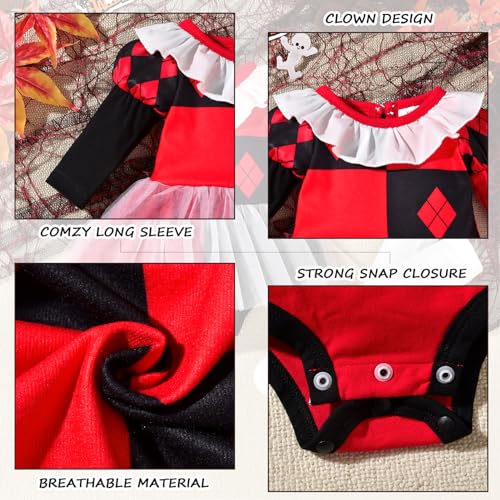 HINTINA Newborn Baby Girl Halloween Romper Dress Outfits With Socks4