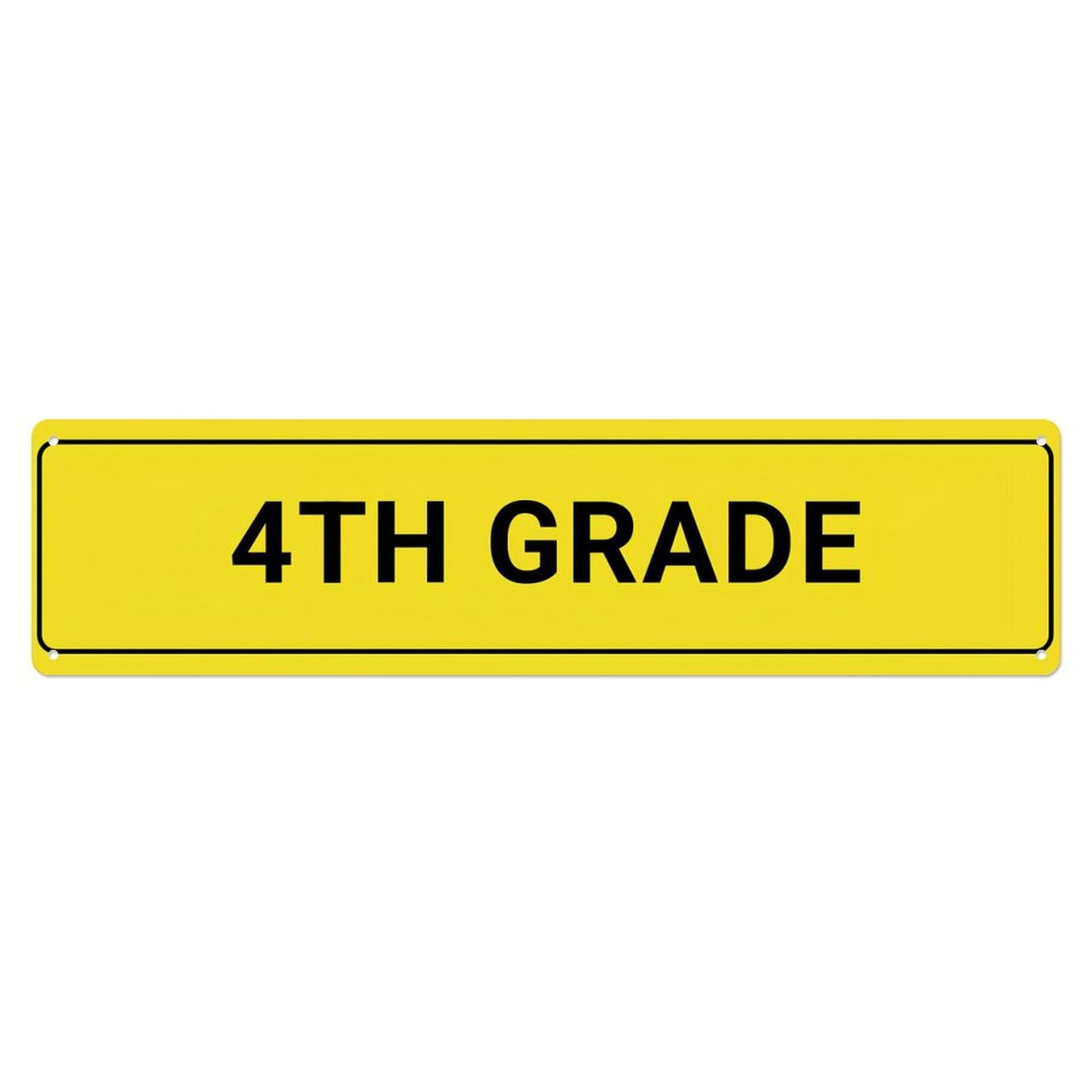 4th Grade Sign Vintage Aluminium Metal Sign, Retro Wall Decor for Home, Bar, Garage & Farmhouse 10 * 40cm