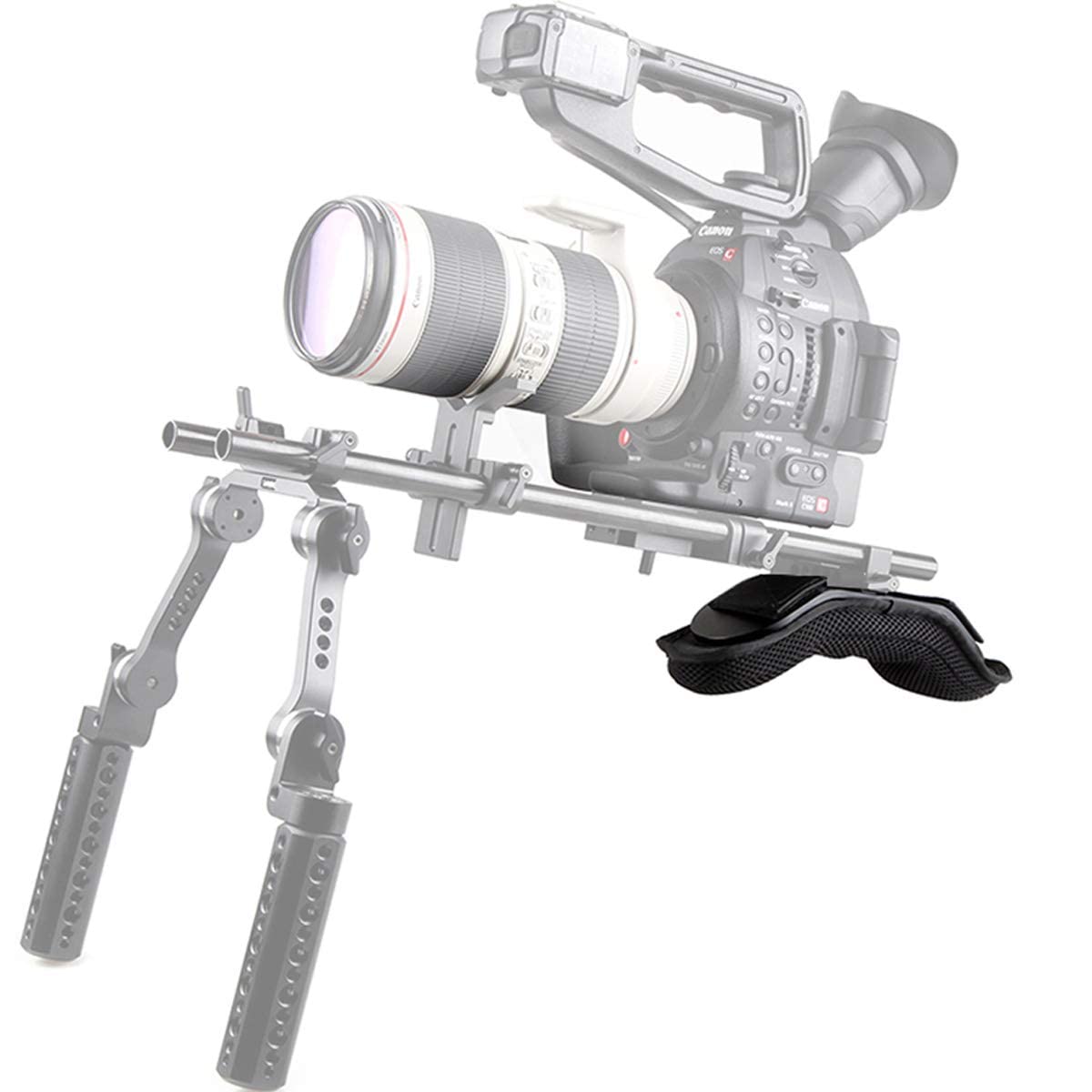Caméscope d'épaule Pad,NICEYRIG Camera épaule Pad pour 15 mm Rig d'épaule pour Run-and-Gun Tournage Support d'épaule