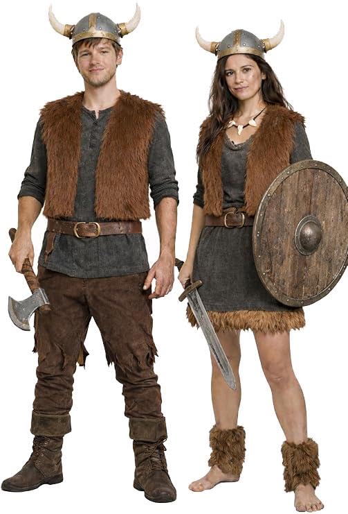 The Dragons Den Adults Brown Faux Fur Waistcoat Medival Viking Prehistoric Fancy Dress Costume Accessory [S/M]