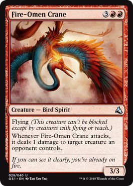 Magic: the Gathering - Fire-Omen Crane - Global Series Jiang Yanggu & Mu Yanling