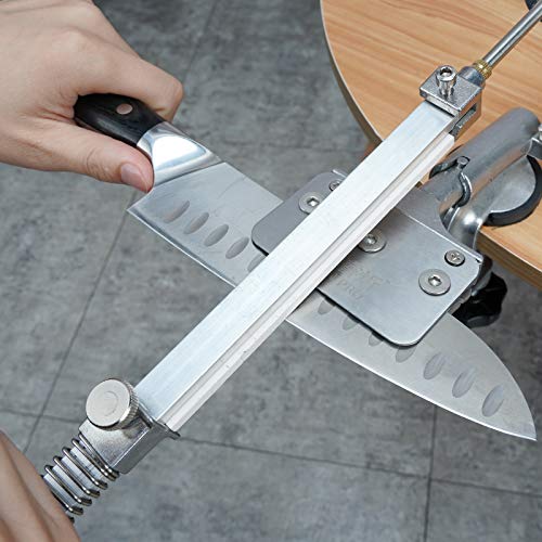 Knife Sharpener Professional Stainless Steel Kitchen Chef Knife Sharpener Home Knife Sharpening Kit Abrasive Holding System Tools With 10 Whetstones