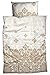 Produktbild Casatex 2-Teilig Biber Bettwäsche Versailles mit Reißverschluss 1x 135x200 Bettbezug + 1x 80x80 Kissenbezug , Öko-Tex Standart 100