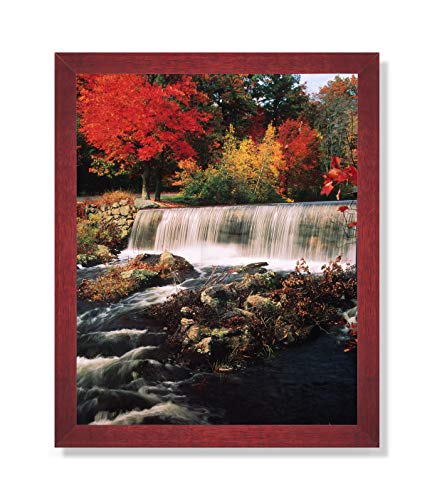 Waterfall Fall Trees Nature Outdoor Home Decor Wall Picture Cherry
