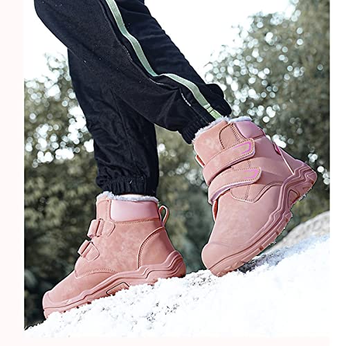 Fur Lined Kids Boots, Girls Winter Snow Boots Waterproof Outdoor Warm4