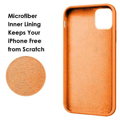 Mocca Compatible With Iphone 12 Case, Iphone 12 Pro Case 6.1Inch With Ring Kickstand |Super Soft Microfiber Lining|Anti-Scratch Full-Body Shockproof Protective Case For Iphone 12/12 Pro -Bright Orange #TOP5
