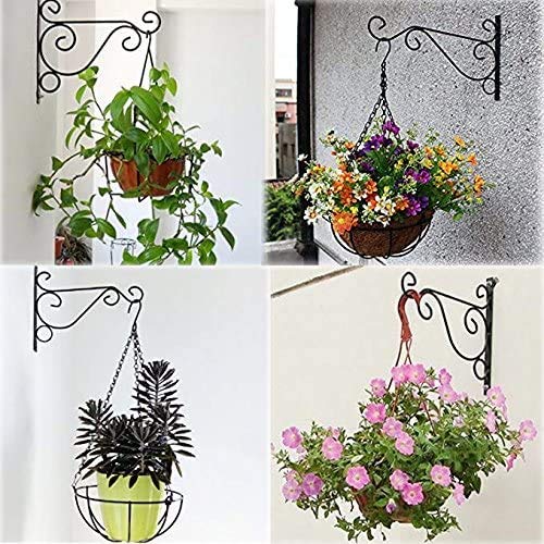 GLZMDL1 1-10X Wrought Iron Hooks Hangers Hanging Wall Bracket For Lantern Planter 10 Pcs