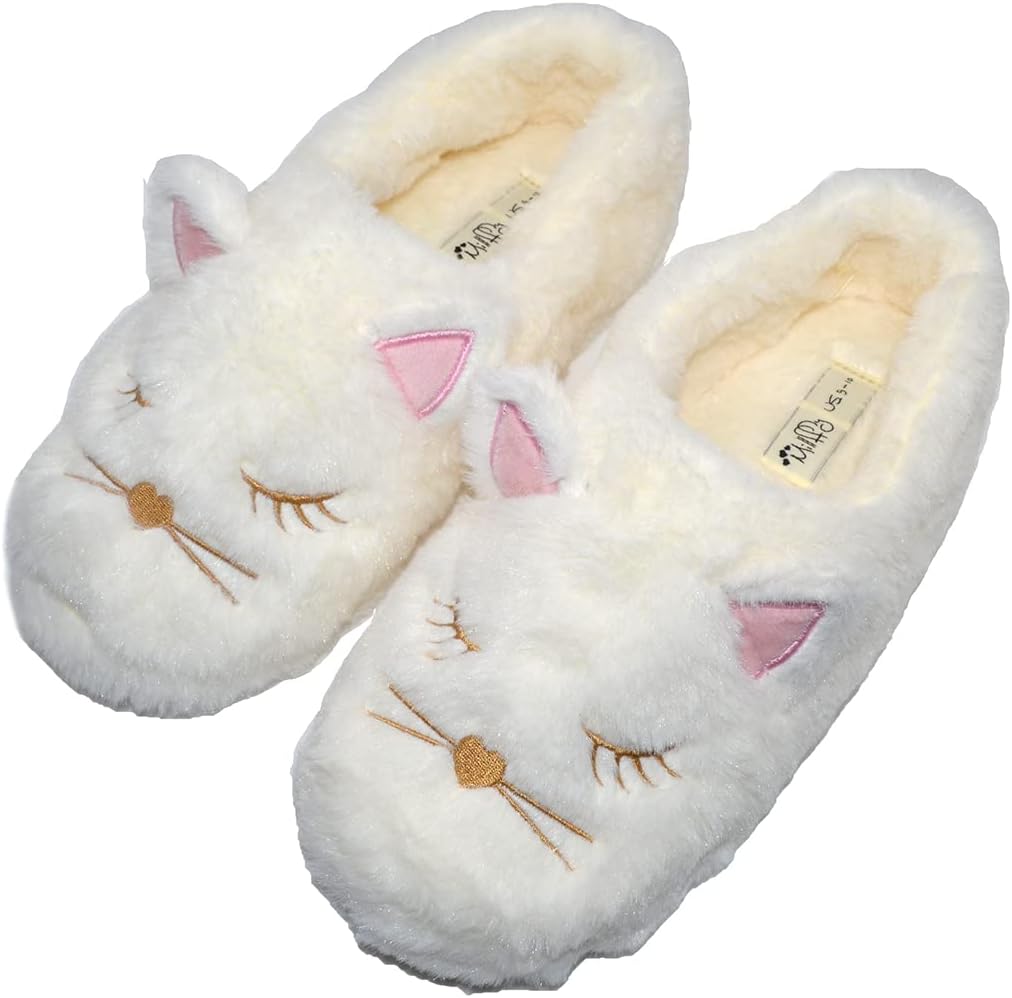 Millffy Warm Animal Soft Cozy Plush Slippers Womens House Slipper Bedroom cat Girl Fuzzy Slippers - Image 2