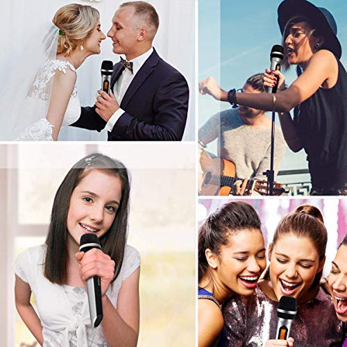 Alvoxcon Wireless Microphone System, Uhf Dynamic Handheld Mic For Pa,Amplifier,Stereo,Conference,Dj,Vocal Recording,Singing,Church,On Stage Performance, Party Events (1/4 Inch Plug Mini Receiver) #TOP4