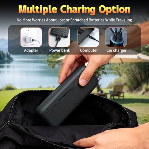 Image of Upgraded 2800mAh Osmo Action 6 /5 Pro /4 /3 Battery Charger Kit 2-Pack Battery and 3-Channel Fast Charger Hub, Compatible for DJI OSMO Action 6, Action 5 Pro, Action 4, Action 3, OSMO 360 Cameras